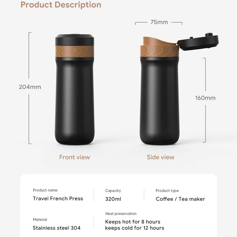 Portable Travel French Press