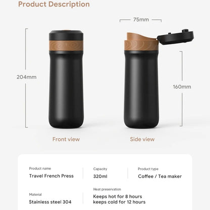 Portable Travel French Press